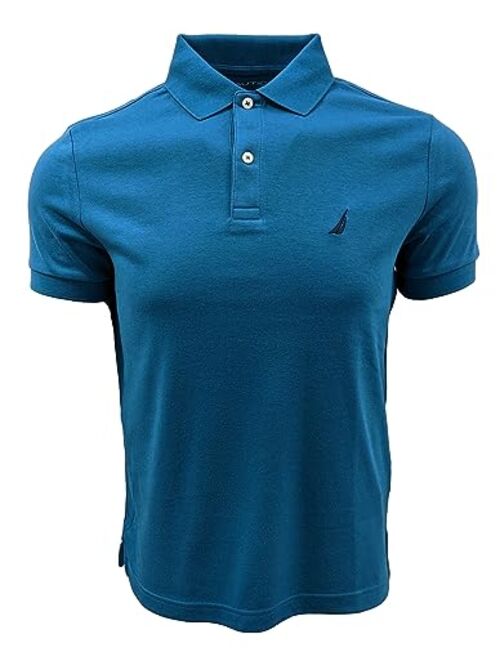 Nautica Men's Slim Fit Short Sleeve Solid Soft Cotton Polo Shirt