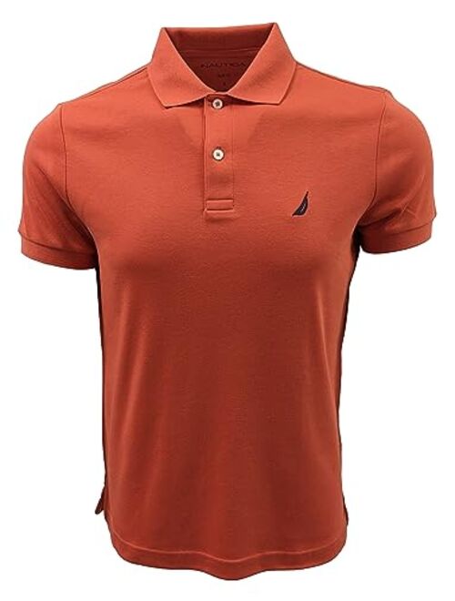 Nautica Men's Slim Fit Short Sleeve Solid Soft Cotton Polo Shirt