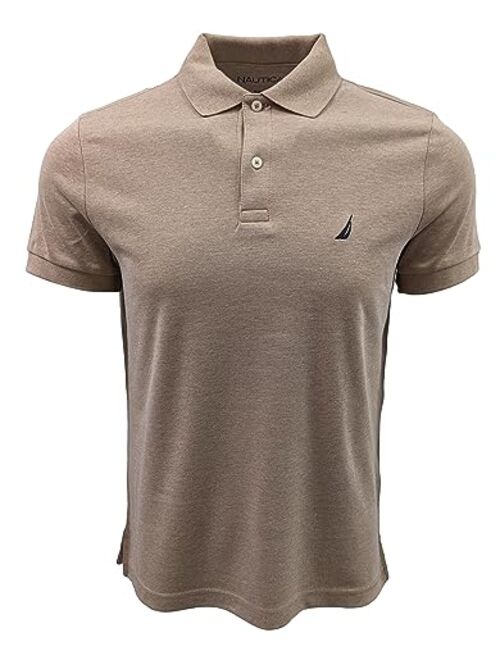 Nautica Men's Slim Fit Short Sleeve Solid Soft Cotton Polo Shirt