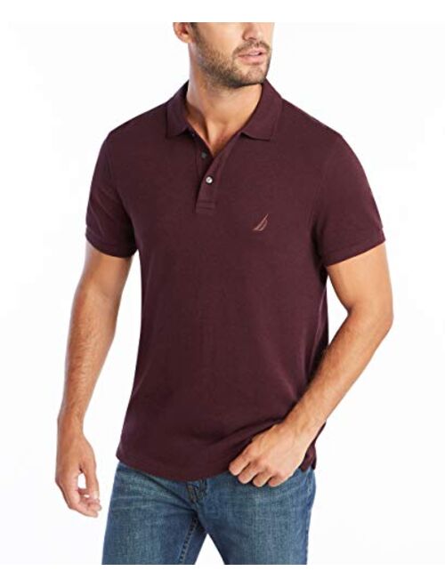 Nautica Men's Slim Fit Short Sleeve Solid Soft Cotton Polo Shirt