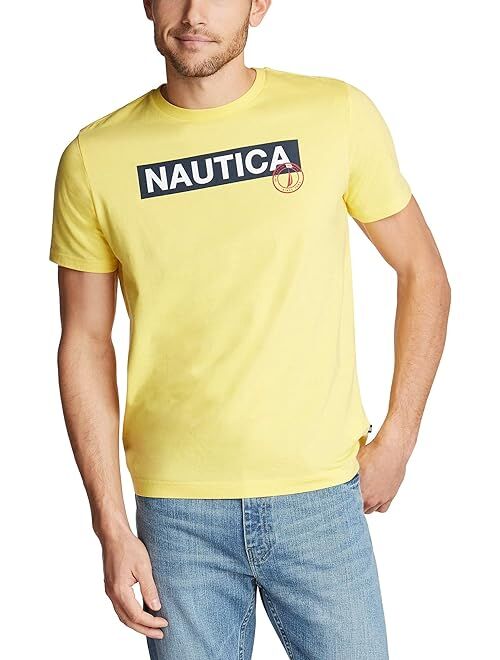 Nautica Men's Short Sleeve 100% Cotton Nautical Series Graphic Tee