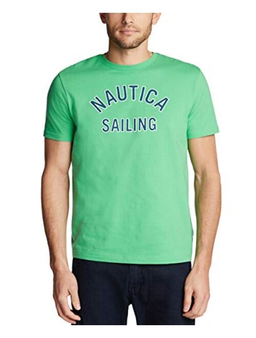 Nautica Men's Short Sleeve 100% Cotton Nautical Series Graphic Tee