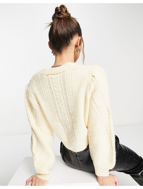 Mango cardigan in yellow