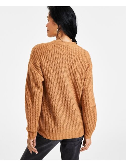 Style & Co Women's Cable-Knit V-Neck Cardigan, Created for Macy's