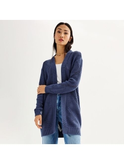 Petite Sonoma Goods For Life Pointelle Duster Cardigan