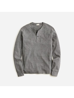 Heritage brushed rib-knit henley