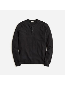 Heritage brushed rib-knit henley