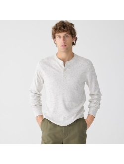 Heritage brushed rib-knit henley