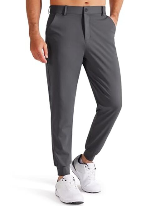 Libin Men's 4-Way Stretch Golf Joggers with Pockets, Slim Fit Work Dress Pants Athletic Casual Sweatpants for Men