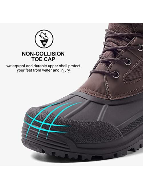 ALEADER Men's Waterproof Insulated Winter Snow Boots