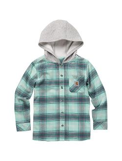 Girls' Long-Sleeve Pocket Flannel Shirt