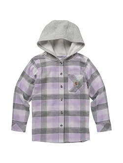 Girls' Long-Sleeve Pocket Flannel Shirt