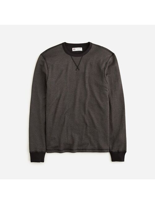 J.Crew Wallace & Barnes two-tone honeycomb waffle crewneck