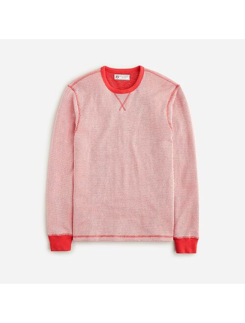 J.Crew Wallace & Barnes two-tone honeycomb waffle crewneck