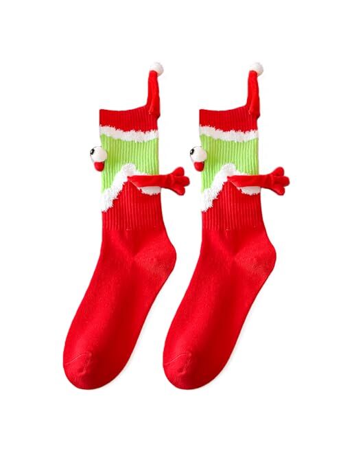 Engmoo Christmas Stocking Stuffers,Magnetic Holding Hands Socks Christmas Gift for Men Women Kids Family