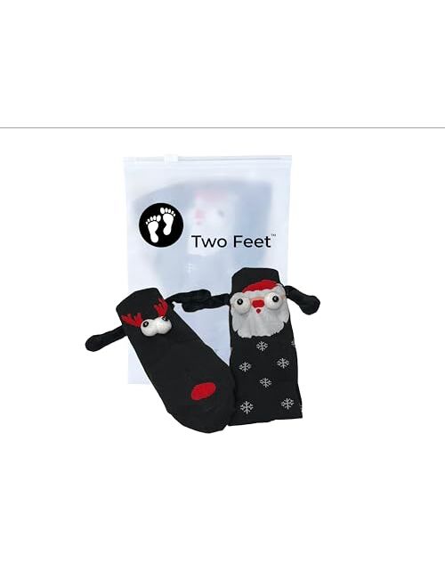 Two Feet Magnetic Hand Holding Christmas Socks, Funny Holiday Gift For Adults, Women, Men, Couples Or Friends