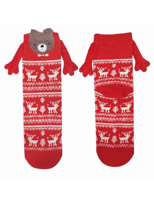 Folouse Christmas Hand Holding Socks Couple Magnetic Hand in Hand Socks That Hold Hands Funny Christmas gifts Stocking Stuffers