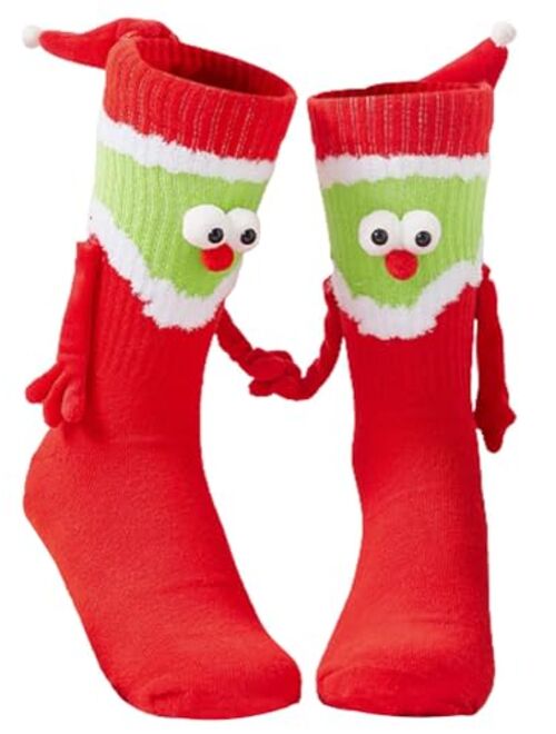 Folouse Christmas Hand Holding Socks Couple Magnetic Hand in Hand Socks That Hold Hands Funny Christmas gifts Stocking Stuffers