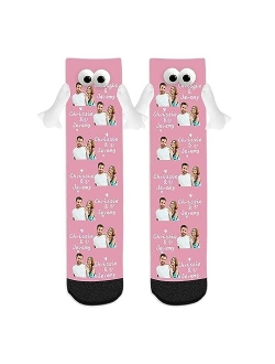 Artsadd Custom Socks Hand in Hand Socks with Face Friendship Socks Couple Holding Hands Socks Funny Socks for Men Women