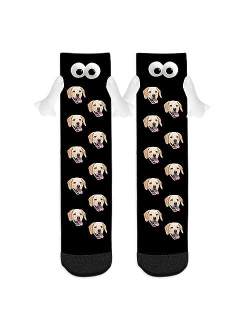 Artsadd Custom Socks Hand in Hand Socks with Face Friendship Socks Couple Holding Hands Socks Funny Socks for Men Women