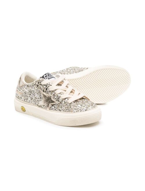 Golden Goose Kids Super Star glitter-detail sneakers