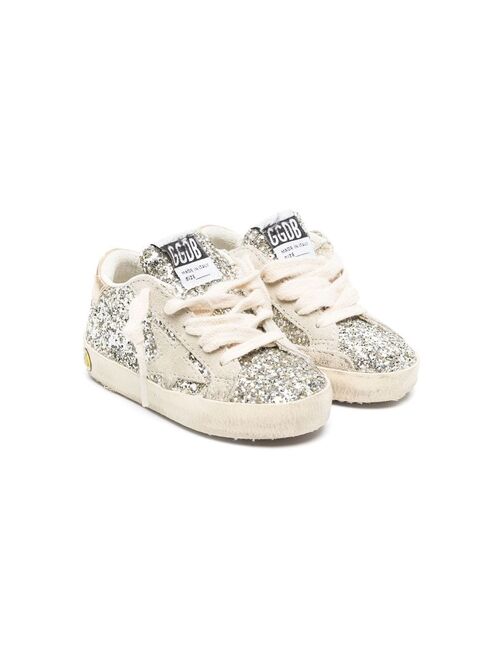 Golden Goose Kids Super-Star glitter-detail low-top sneakers