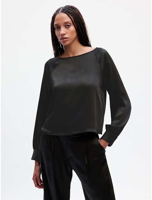 Gap Satin Boatneck Top