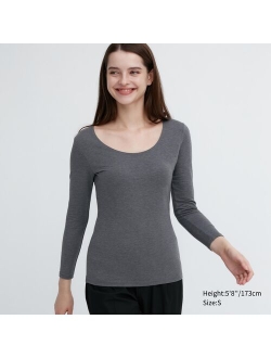 HEATTECH Cotton Scoop Neck Long-Sleeve T-Shirt (Extra Warm)