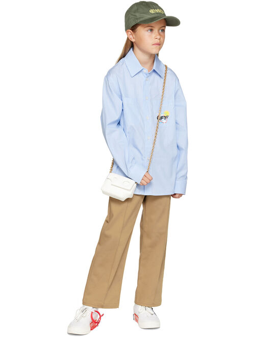 OFF-WHITE Kids Blue Planets Shirt