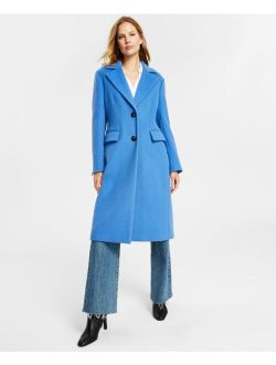 Women's Single-Breasted Wool Blend Coat, Created for Macy's