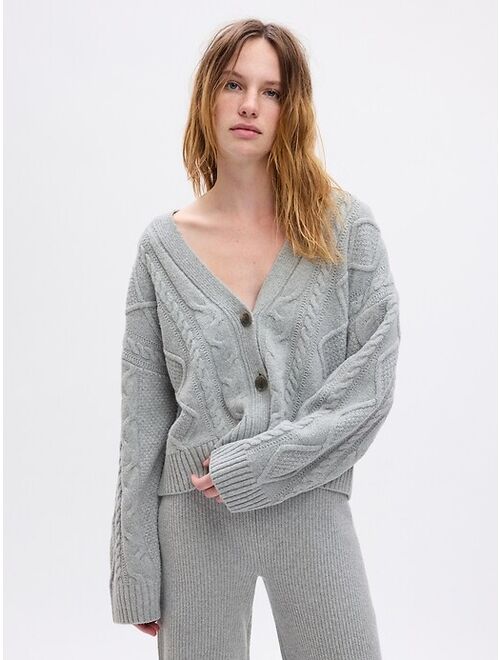 Gap CashSoft Cable-Knit Cardigan