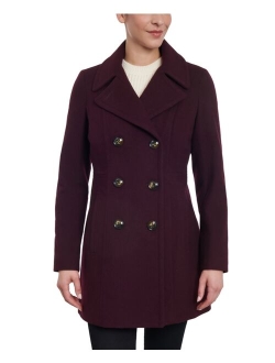 Women's Double-Breasted Wool Blend Peacoat, Created for Macy's