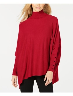 Women's Turtleneck Poncho Sweater, Created for Macy's