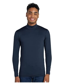 Mens Thermal Underwear Top Fleece Mock Neck Long Sleeve Shirt Base Layer Undershirt Lightweight Midweight M102/M123