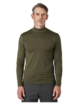 Mens Thermal Underwear Top Fleece Mock Neck Long Sleeve Shirt Base Layer Undershirt Lightweight Midweight M102/M123