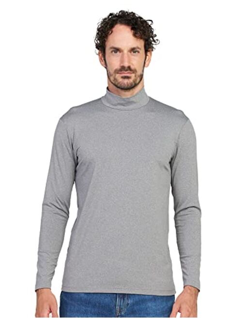 LAPASA Mens Thermal Underwear Top Fleece Mock Neck Long Sleeve Shirt Base Layer Undershirt Lightweight Midweight M102/M123