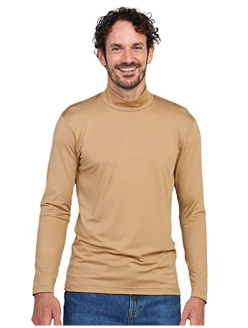 LAPASA Mens Thermal Underwear Top Fleece Mock Neck Long Sleeve Shirt Base Layer Undershirt Lightweight Midweight M102/M123