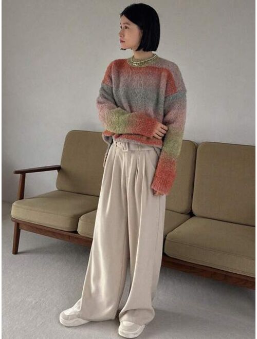 FRIFUL Women s Wide Leg Pants With New Belt Design Suitable For Autumn And Winter