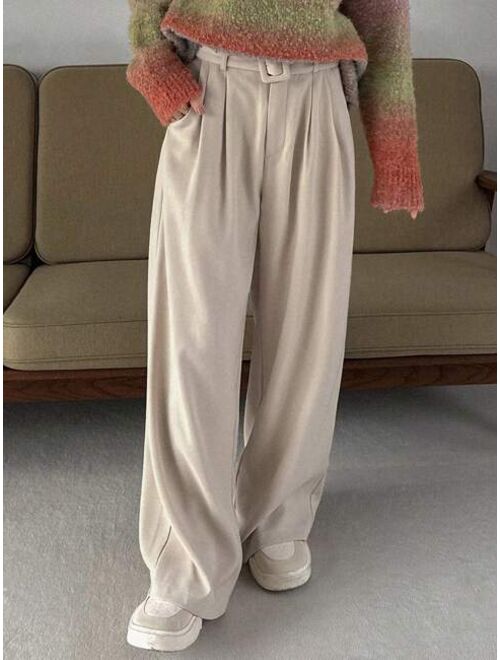 FRIFUL Women s Wide Leg Pants With New Belt Design Suitable For Autumn And Winter