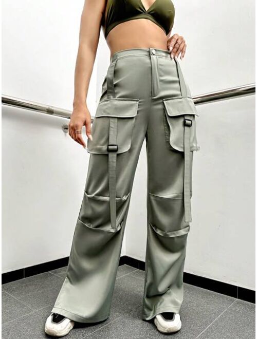 Women S Stylish Streetwear Multi Pocket Cargo Pants