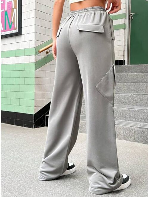 SHEIN Coolane Women s Sport Pants With Flap And Slanted Pockets