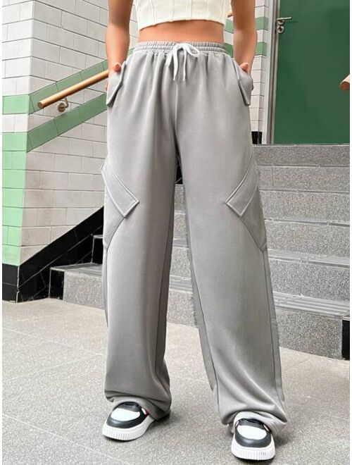 SHEIN Coolane Women s Sport Pants With Flap And Slanted Pockets