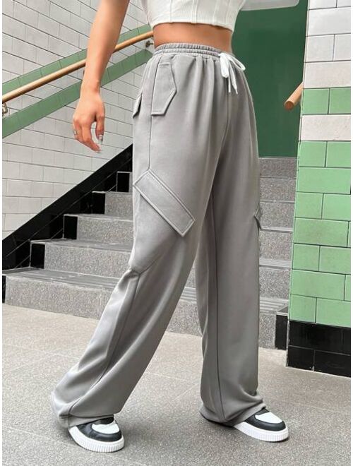 SHEIN Coolane Women s Sport Pants With Flap And Slanted Pockets