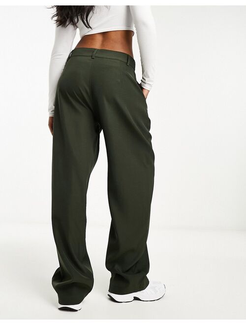 Sixth June contrast white band pants in green