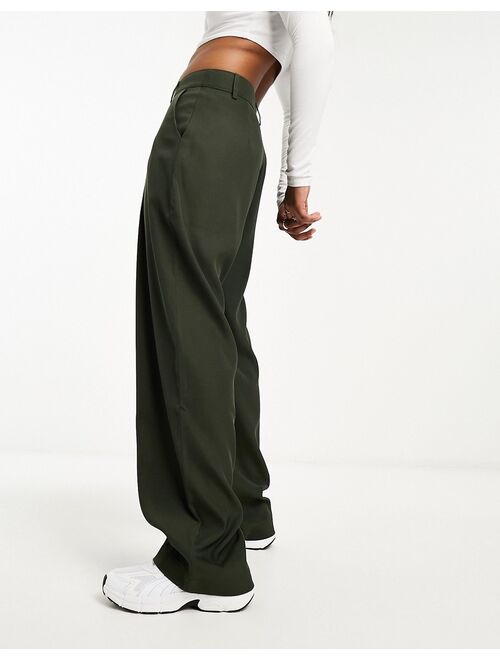 Sixth June contrast white band pants in green