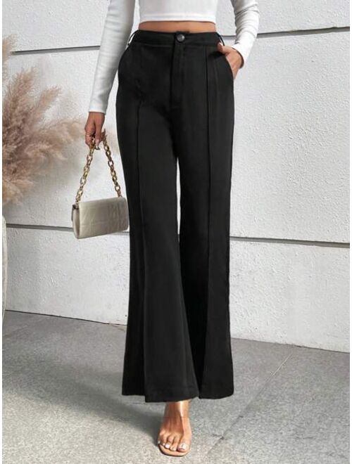 SHEIN Frenchy High Waisted Flared Suit Pants