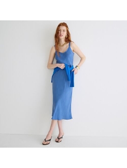 Gwyneth V-neck slip dress in cupro blend