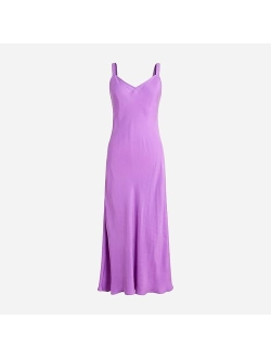 Gwyneth V-neck slip dress in cupro blend