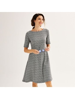 Elbow Sleeve Ponte Dress