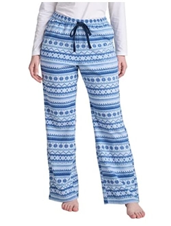 Women's Pajama Pants, Comfy Lounge Sleep PJ Pants with Drawstring and Pockets L74 Flannel / L109 Fleece